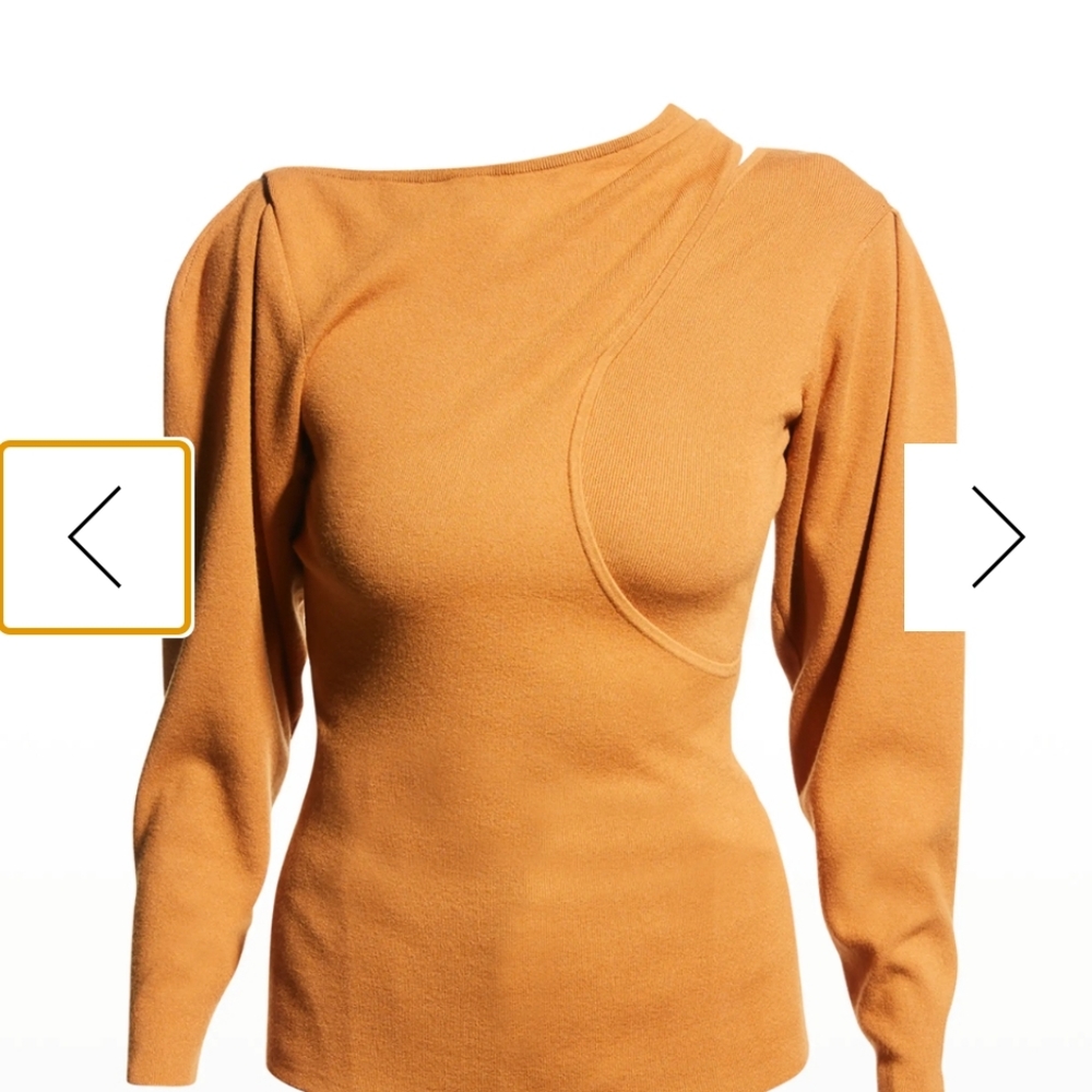 A.L.C.asymmetric sweater with a cutout. Asymmetrical neckline